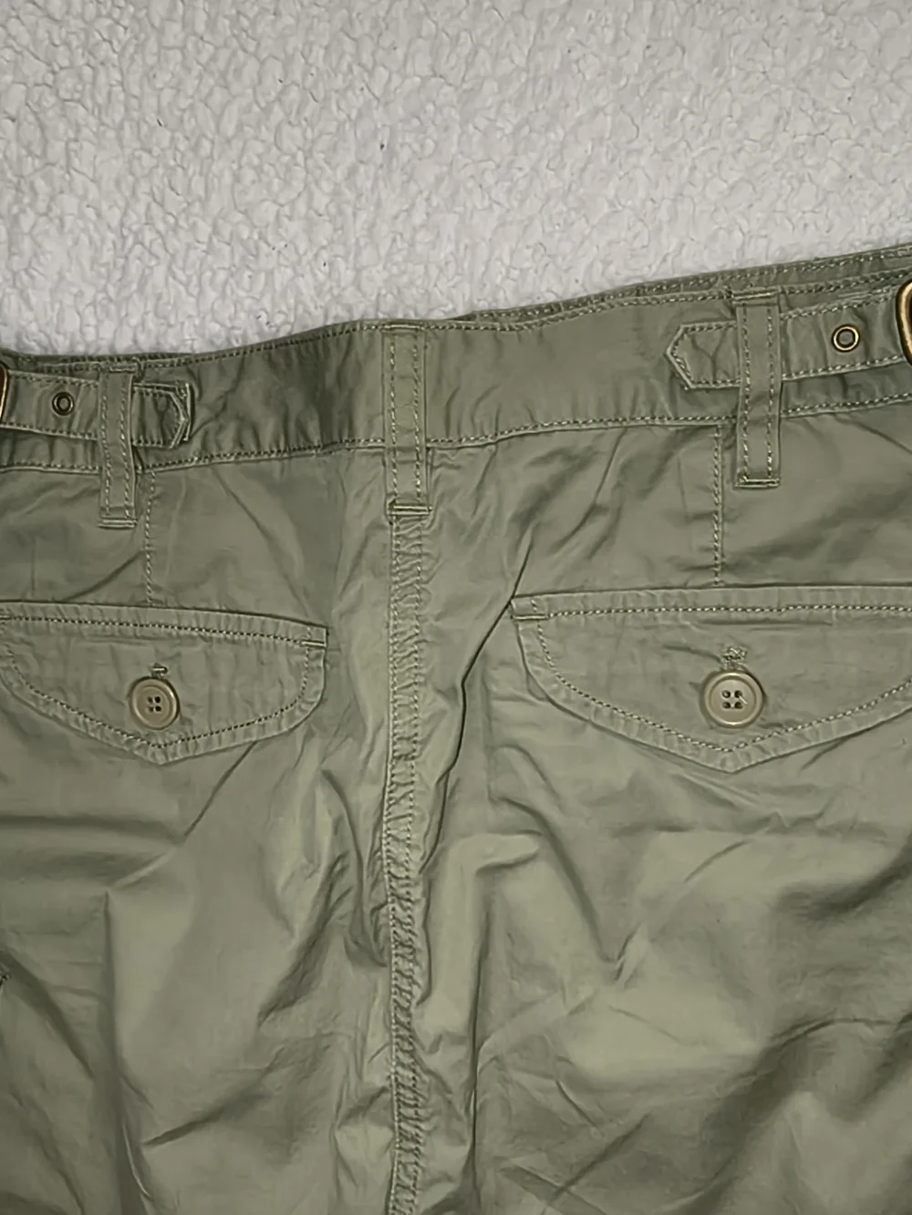J. Crew Olive Green Mini Cargo Skirt